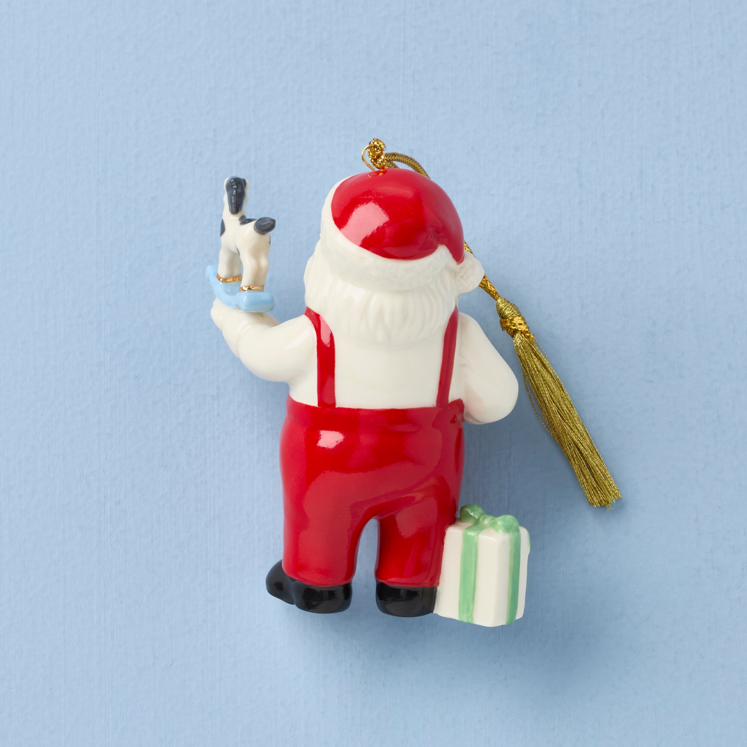 Lenox Premium African American Santa Workshop Ornament - Image 2