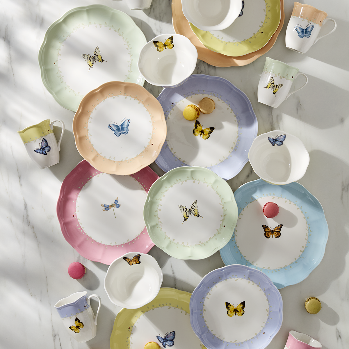 Lenox Premium Butterfly Meadow Color 24-Piece Dinnerware Set - Image 2