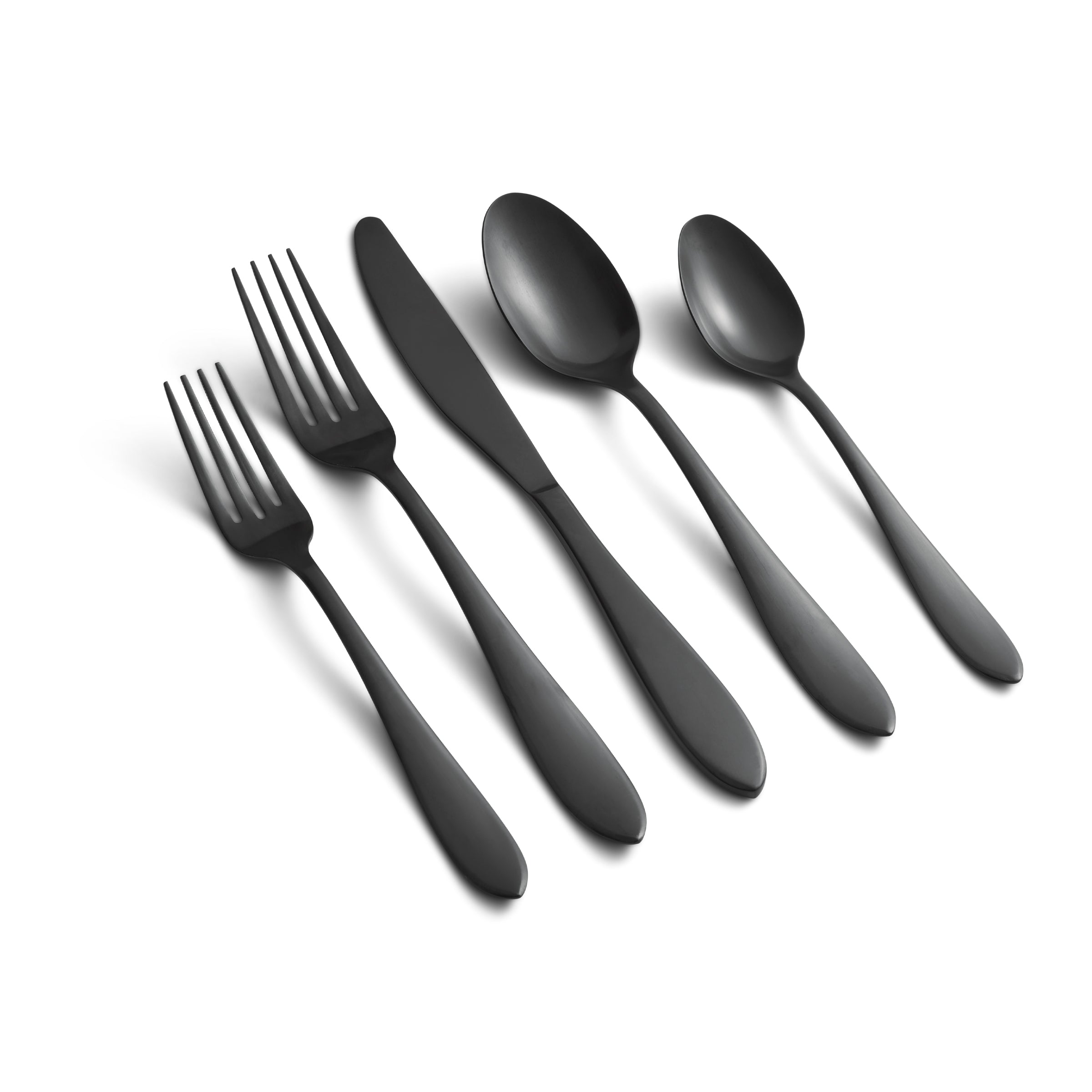Lenox Premium Delia Black Satin 20-Piece Flatware Set