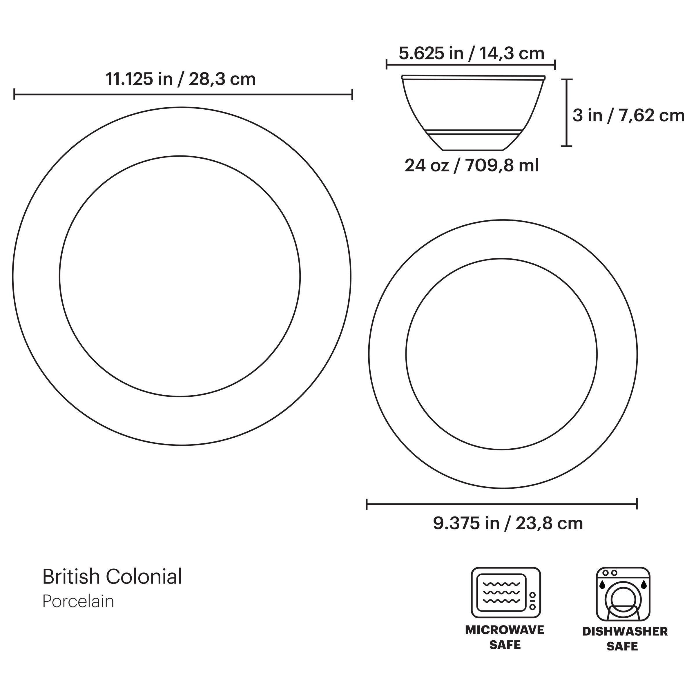 Lenox Premium British Colonial Bamboo 12-Piece Dinnerware Set - Image 2