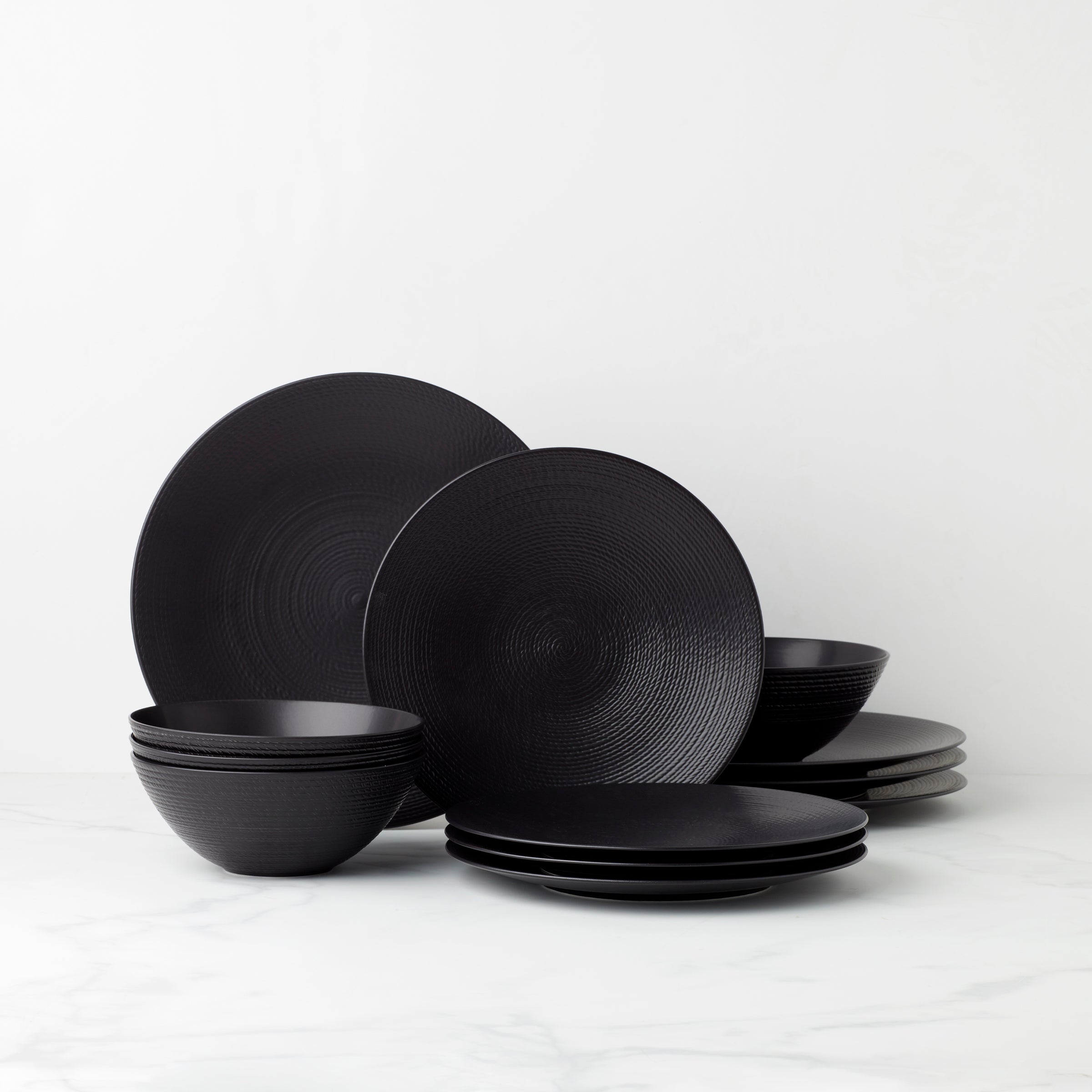 Lenox Premium LX Collective Black 12-Piece Dinnerware Set