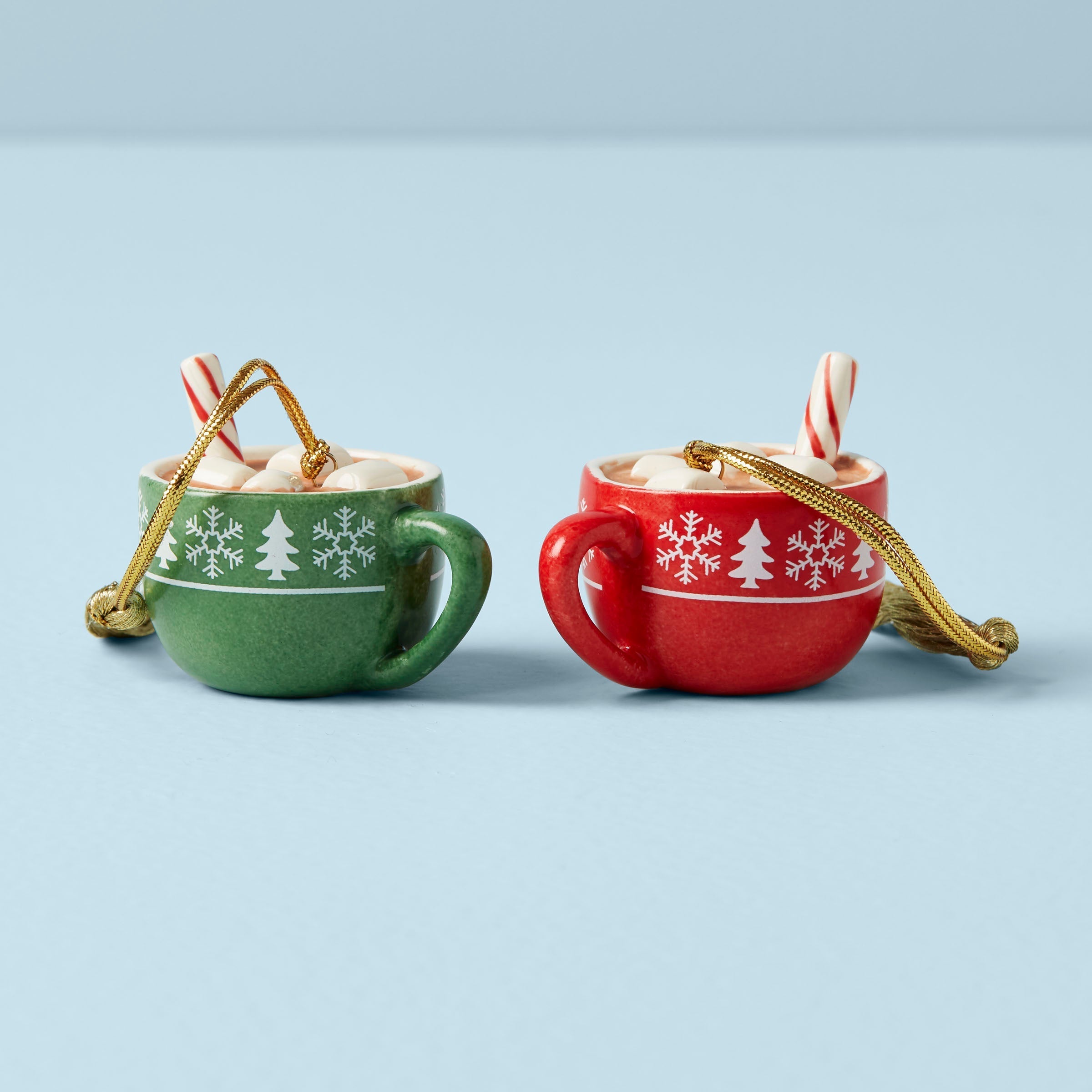 Lenox Premium Personalized Hot Cocoa 2-Piece Ornament Set - Image 2