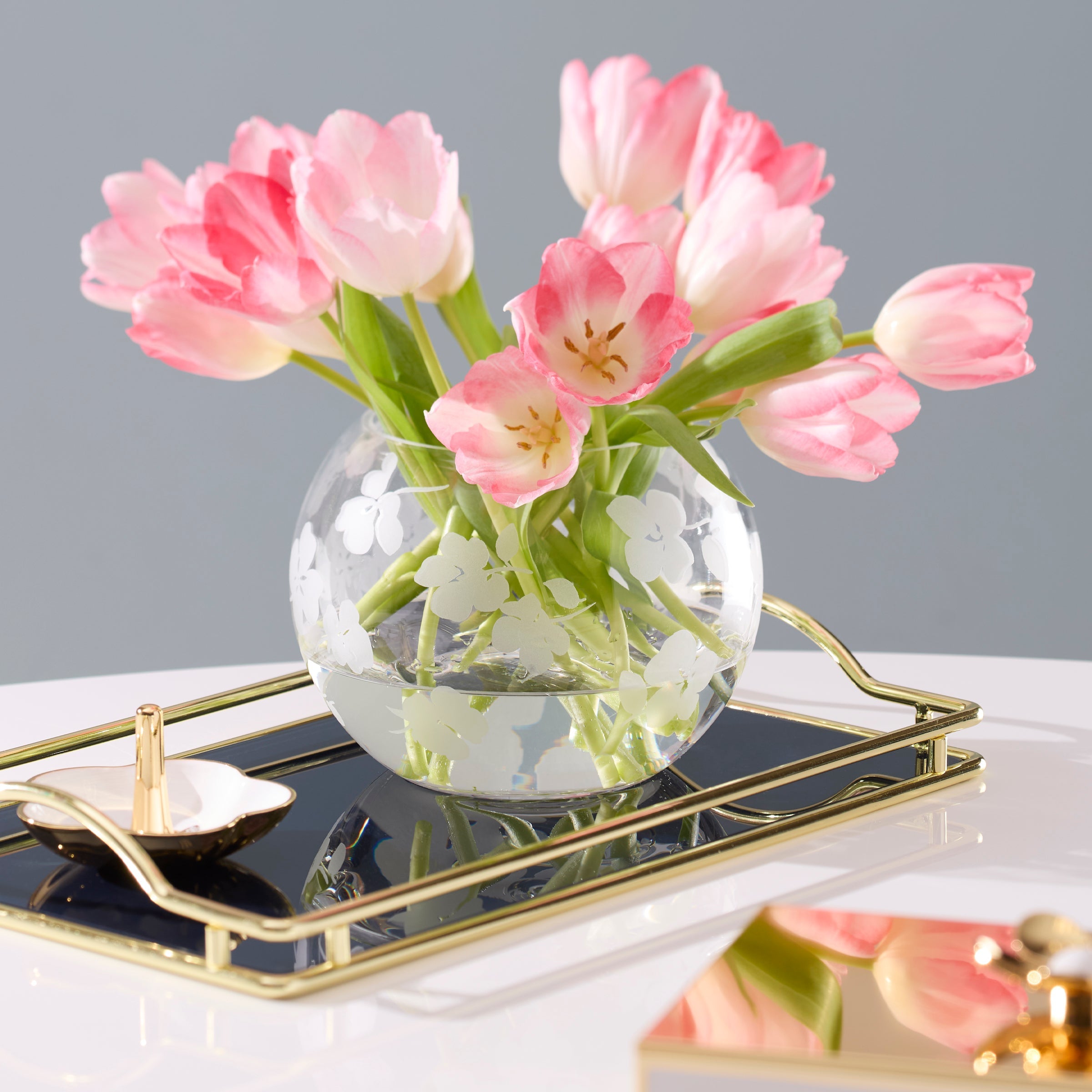 Lenox Premium Spring Pansies Glass Petite Rose Bowl - Image 2