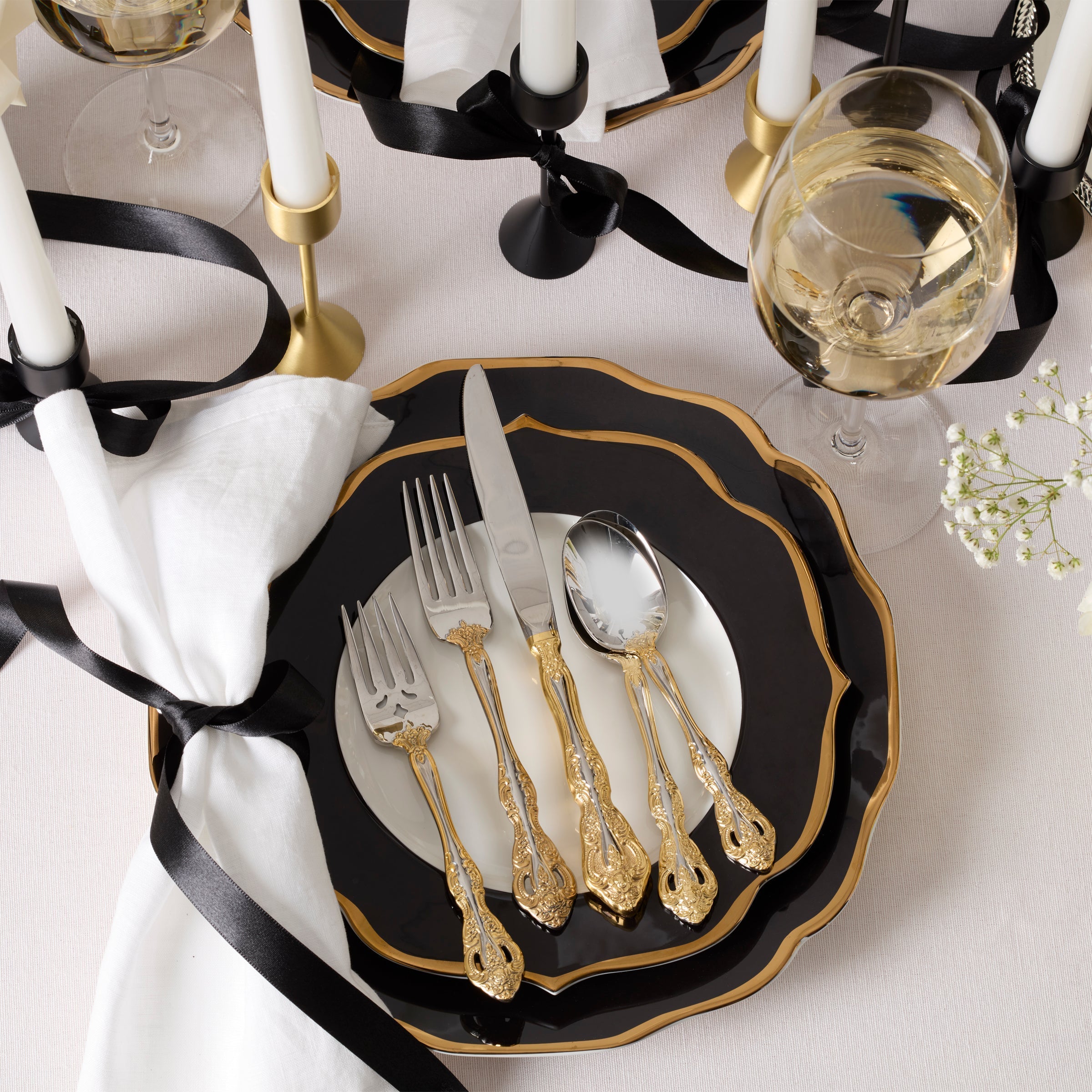 Lenox Premium Golden Michelangelo 20-Piece Flatware Set - Image 2