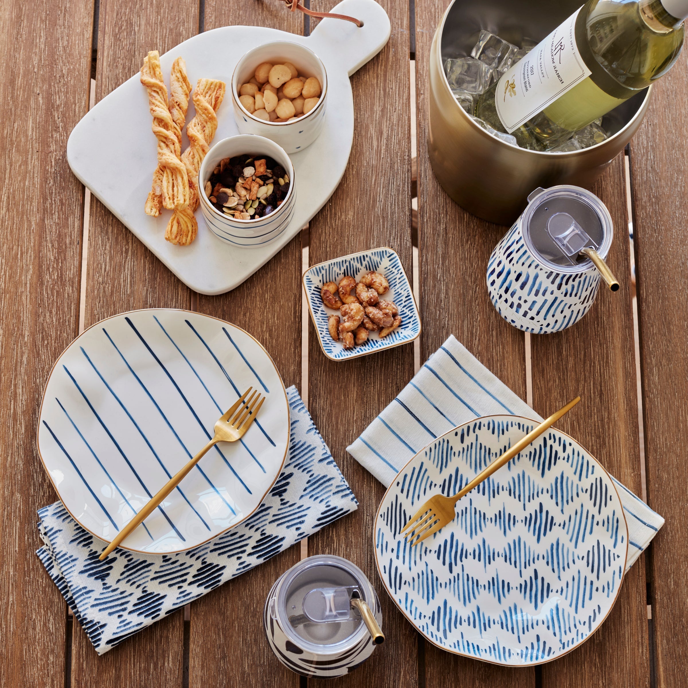 Lenox Premium Blue Bay Melamine Assorted Accent Plates, Set of 4 - Image 2