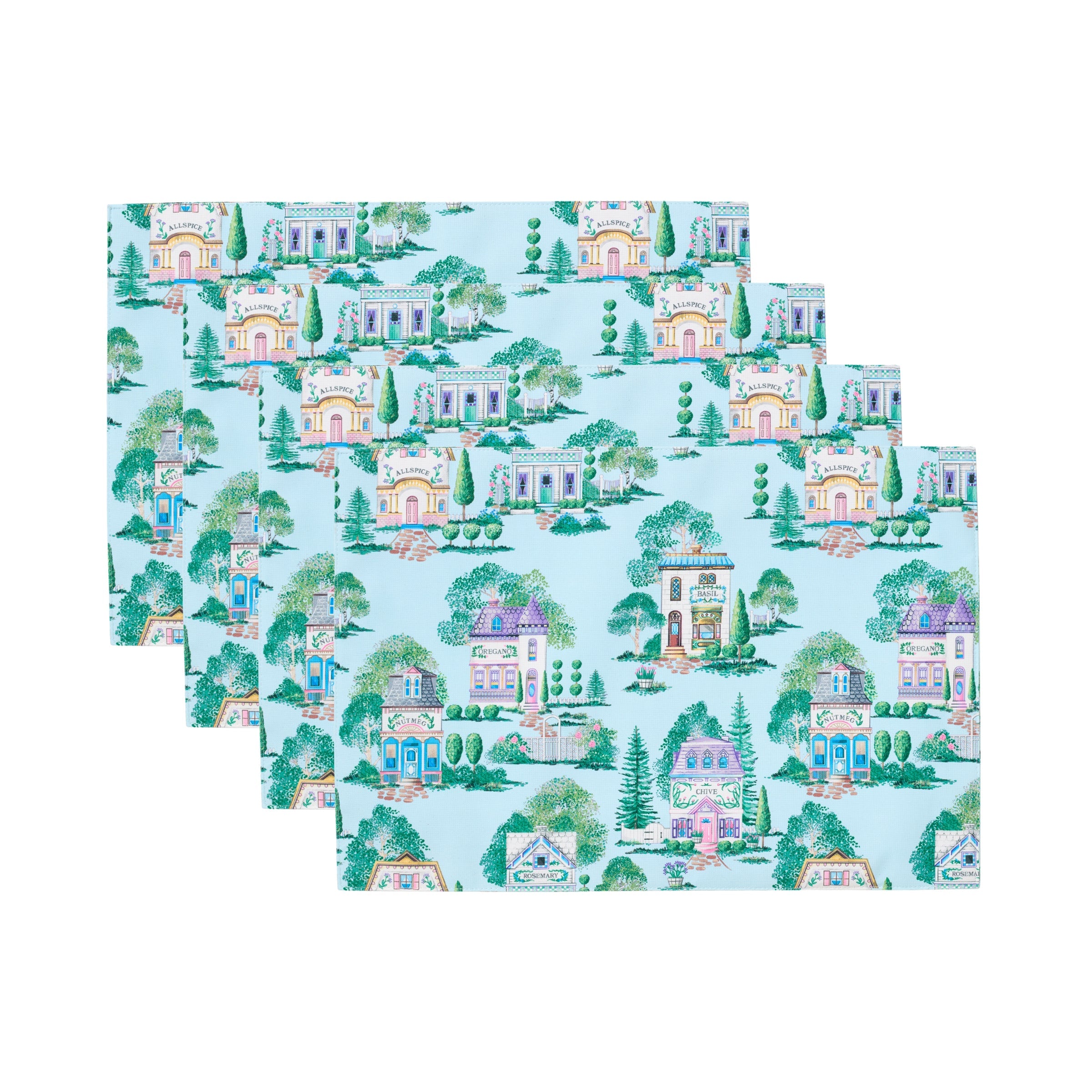 Lenox Premium Lenox Spice Village Allover Placemats, Set of 4