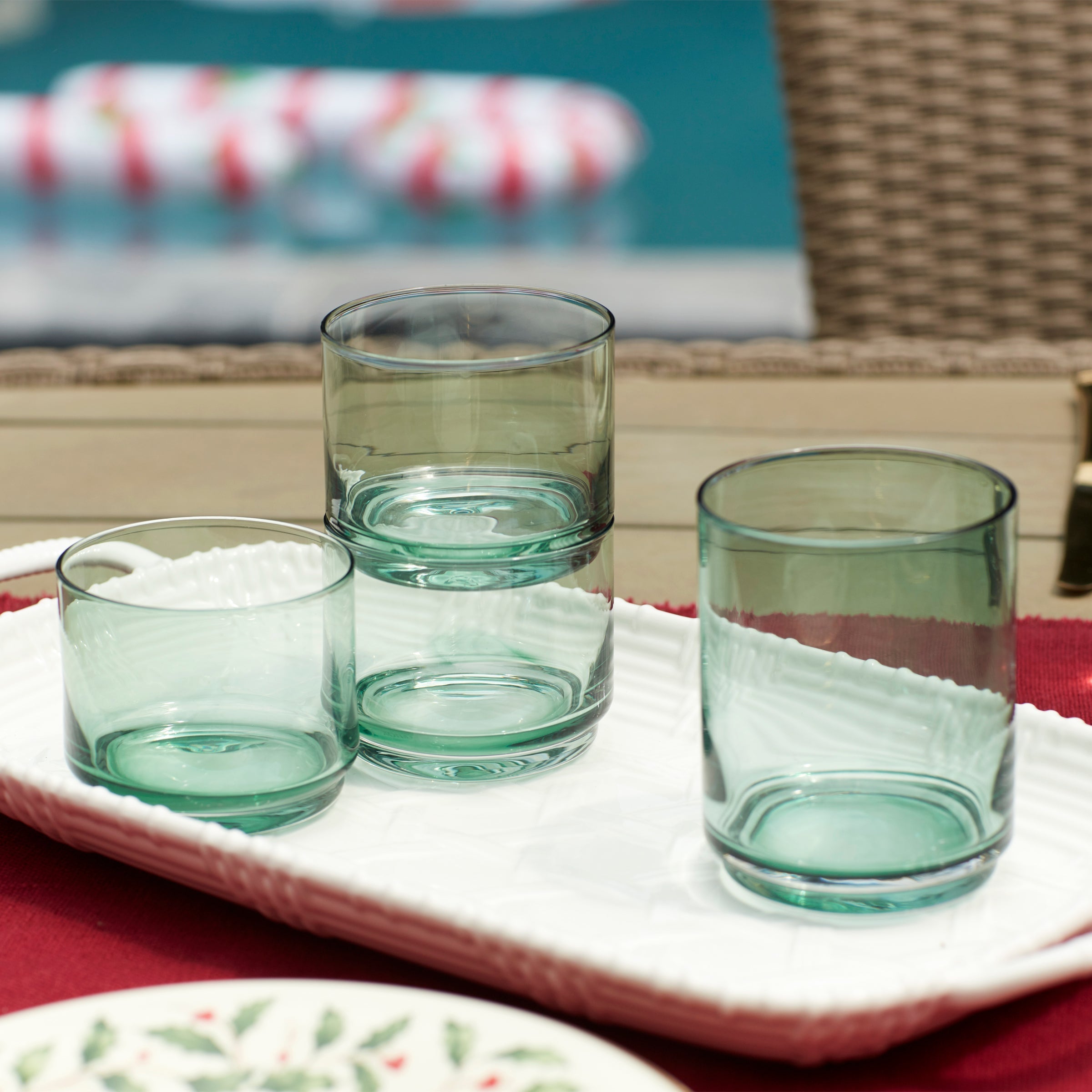 Lenox Premium Tuscany Classics Stackable Green Tall Glasses, Set of 4 - Image 7