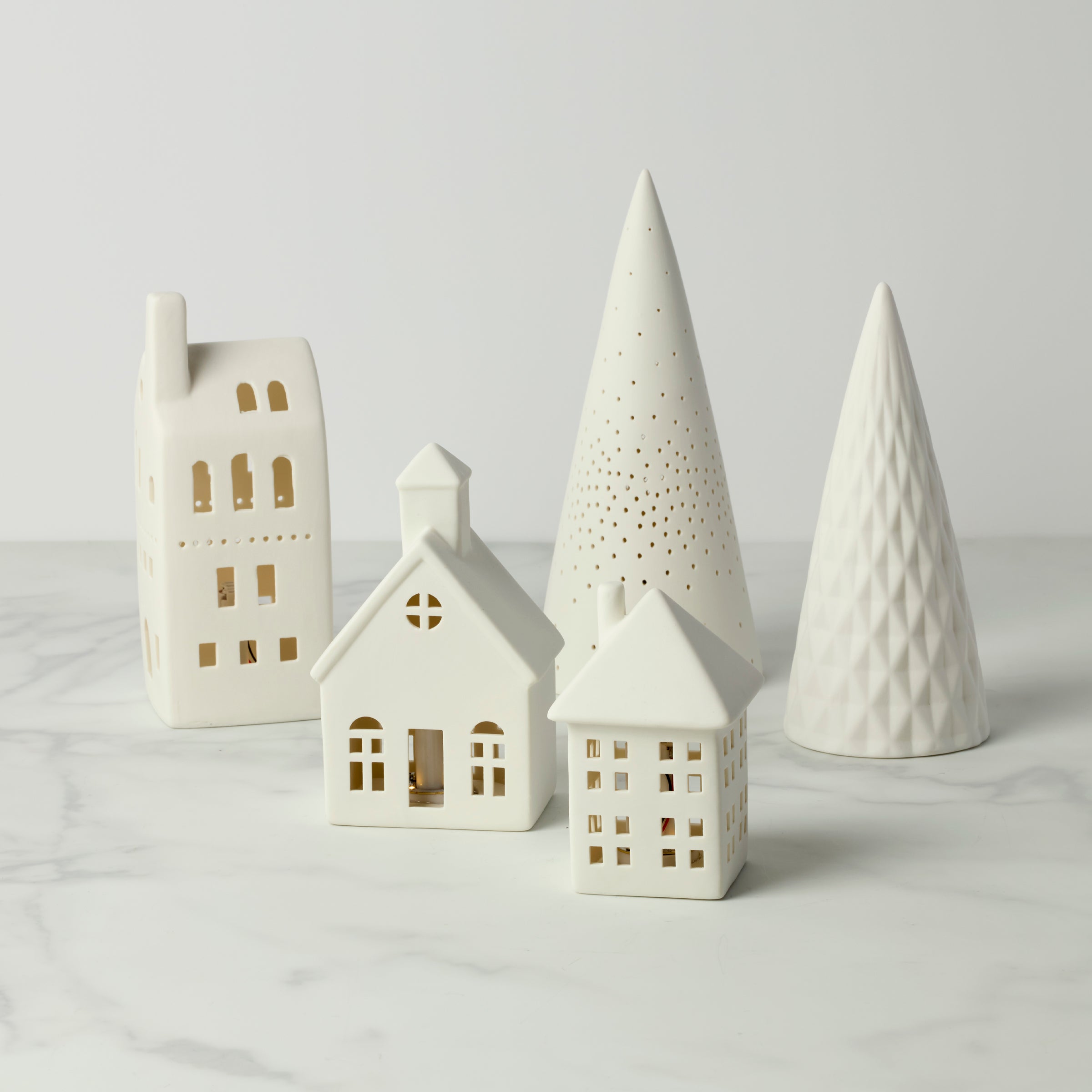 Lenox Premium Illuminated Modern Village 5-Piece Set - Image 2