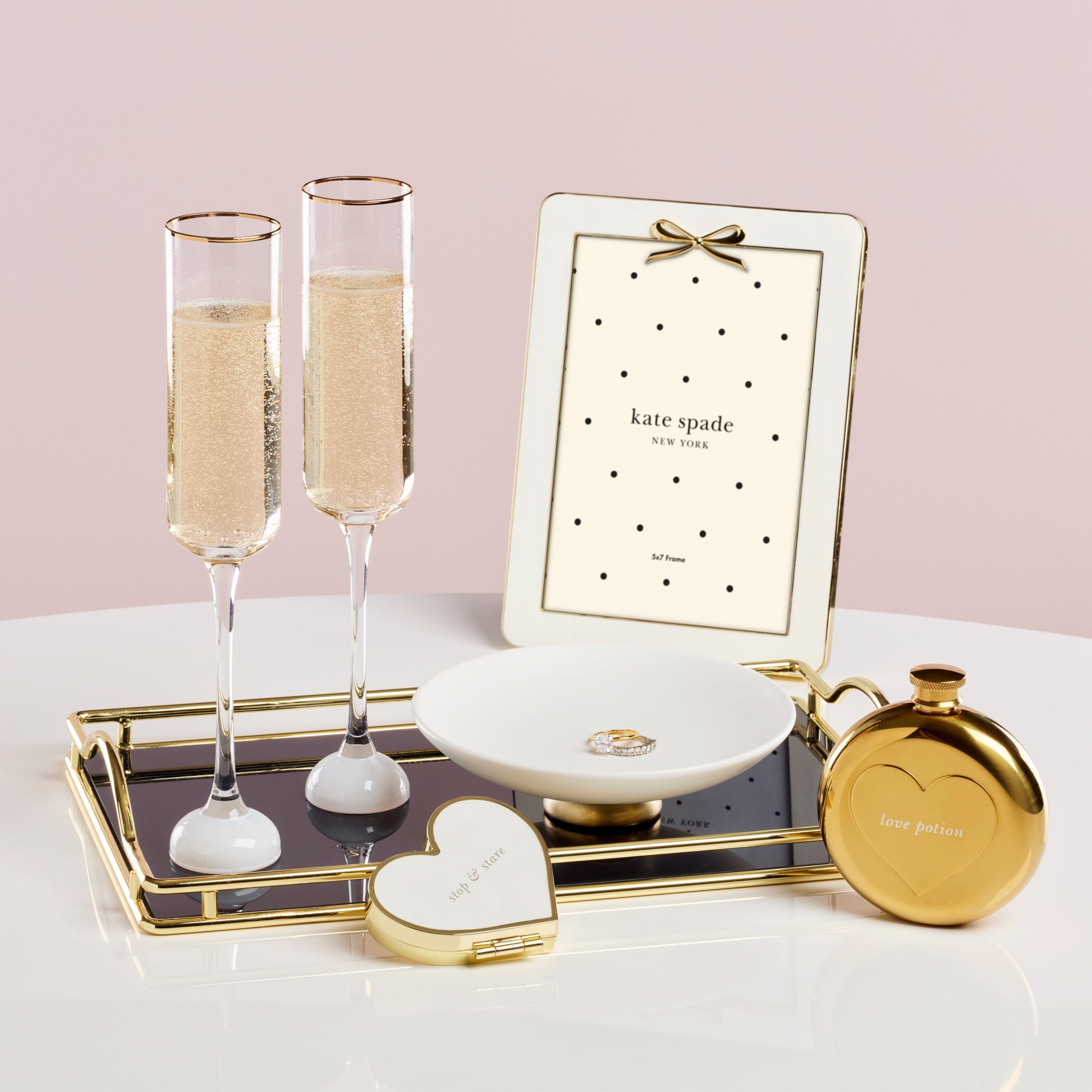 Lenox Premium Make It Pop Navy Glass Vanity Tray - Image 3