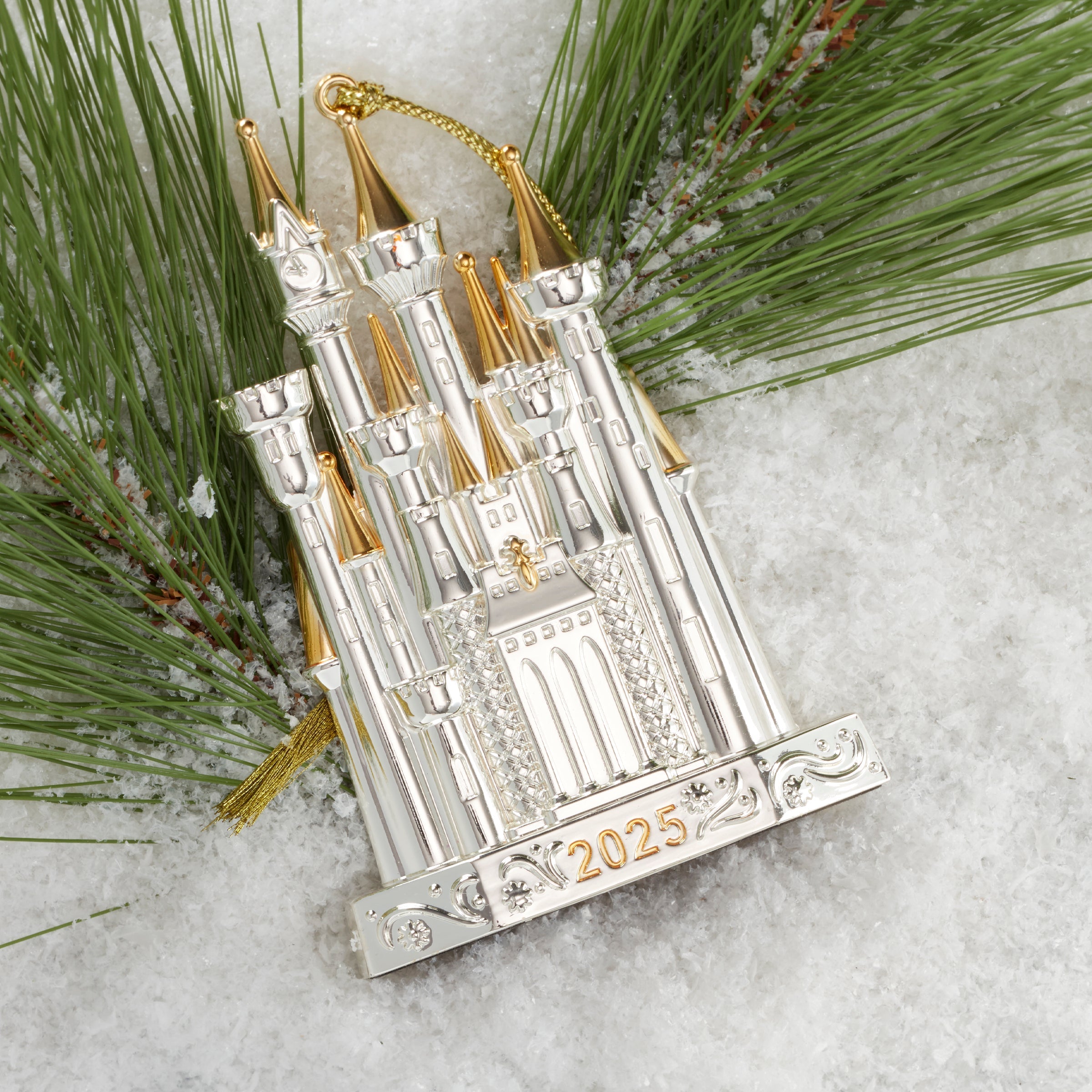Lenox Premium 2026 Cinderella Castle Silverplate Ornament - Image 3