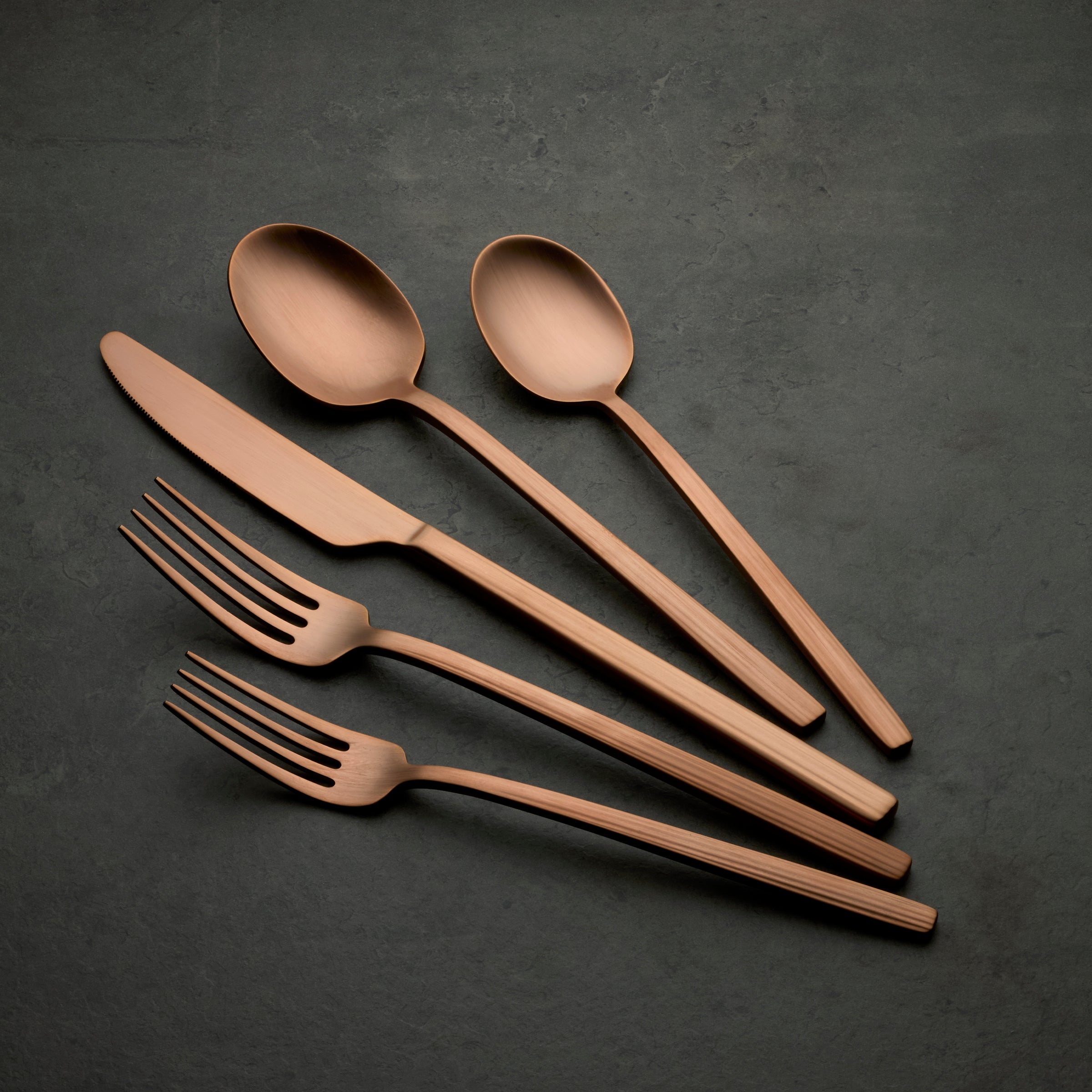 Lenox Premium Dean Rose Gold Satin 20-Piece Flatware Set - Image 5