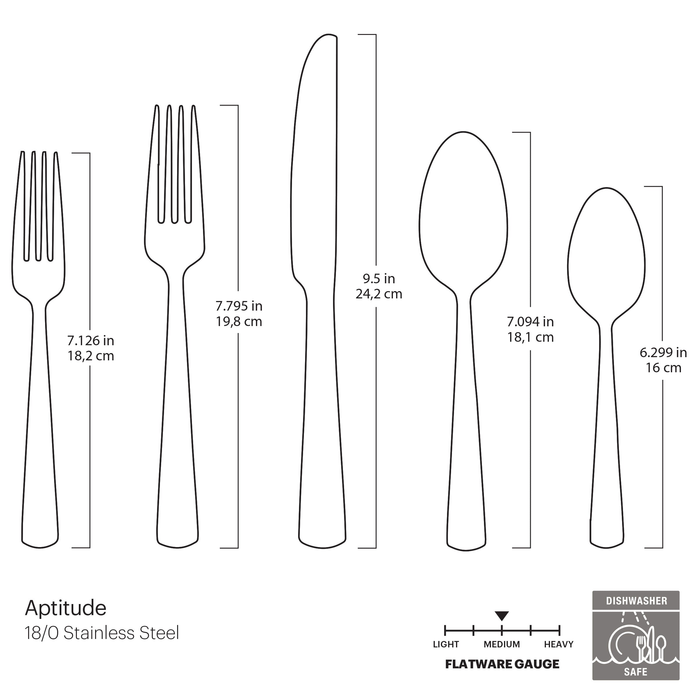 Lenox Premium Aptitude Midnight Glossy 20-Piece Flatware Set - Image 4