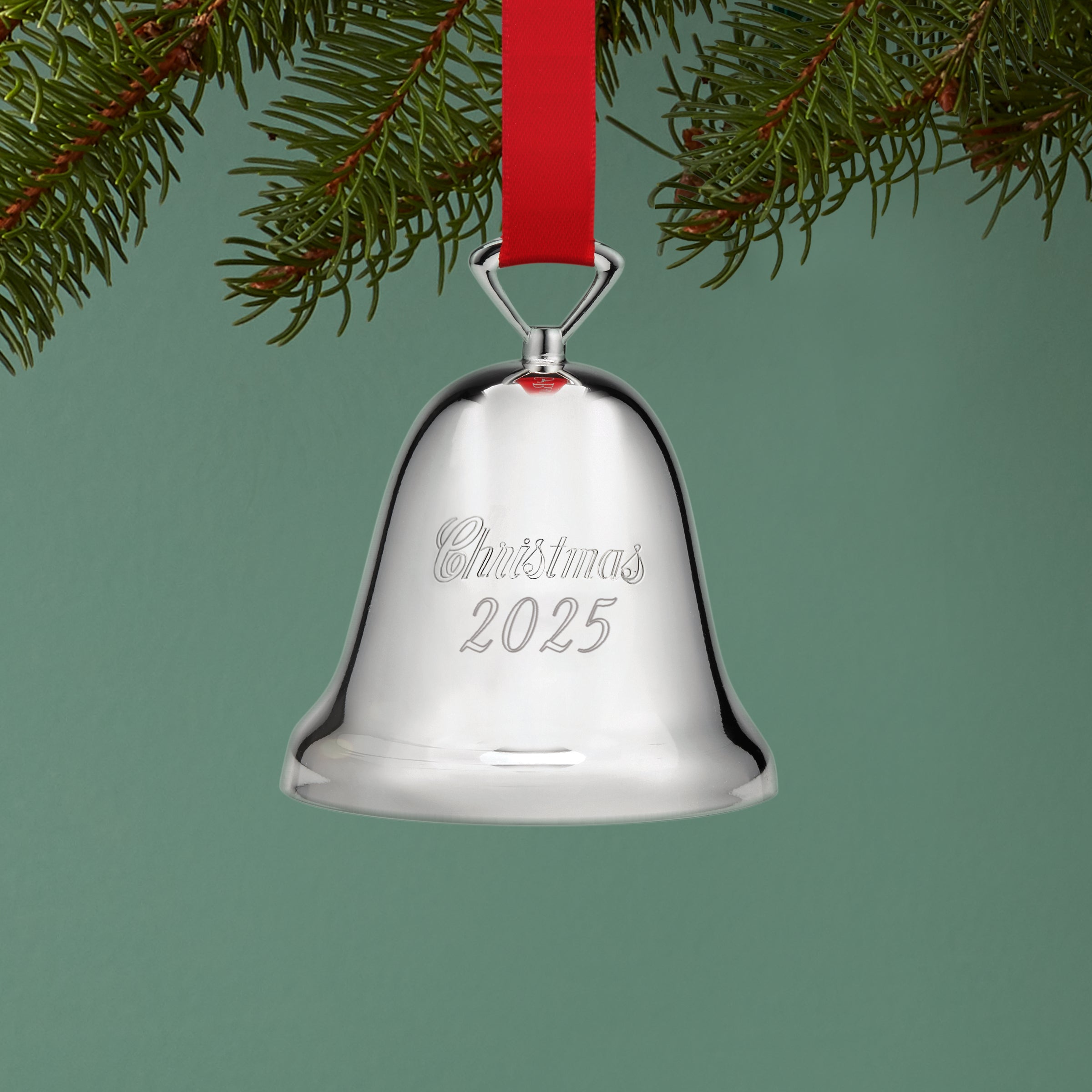 Lenox Premium 2026 Annual Christmas Bell Silverplate Ornament - Image 3