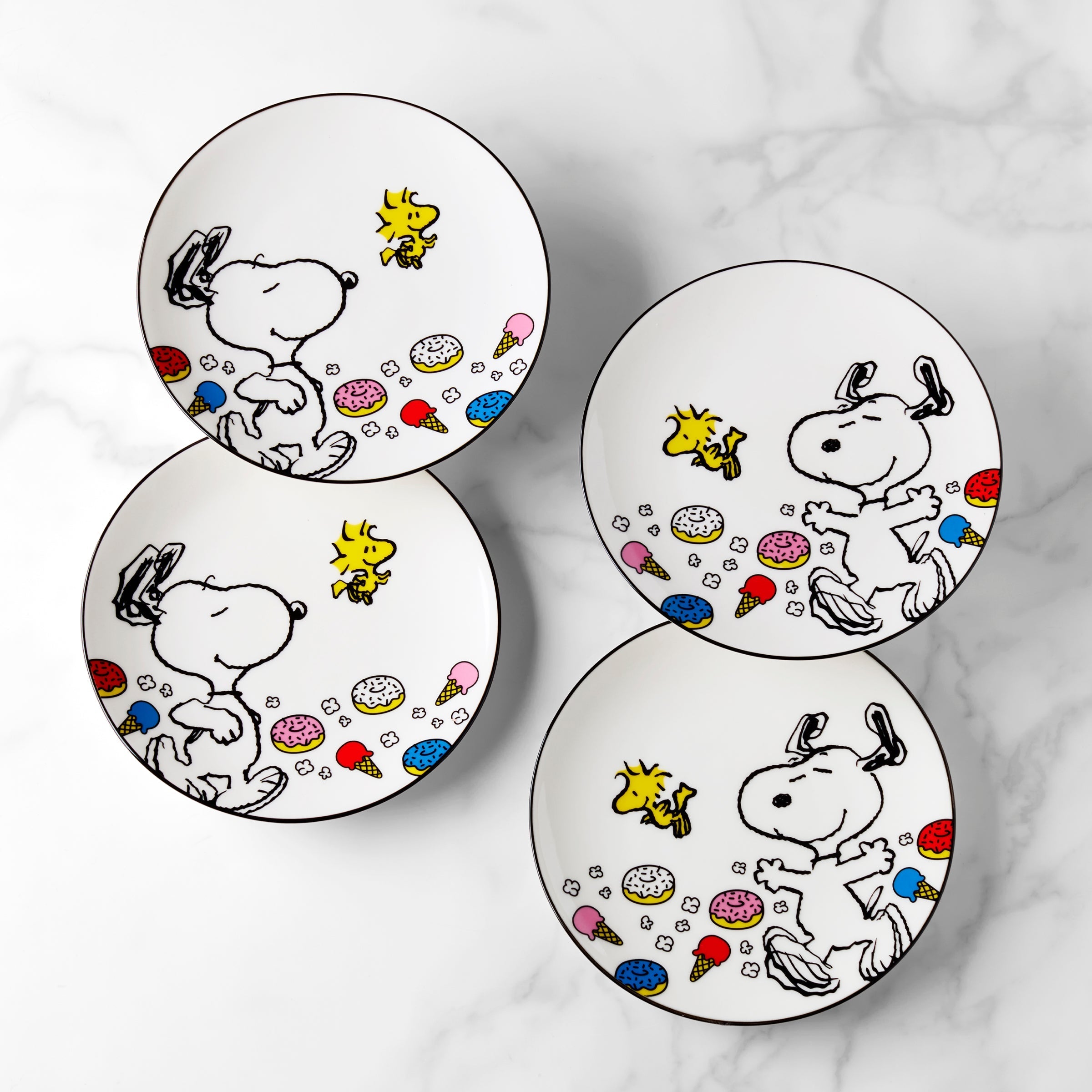 Lenox Premium Chef Snoopy Accent Plates, Set of 4