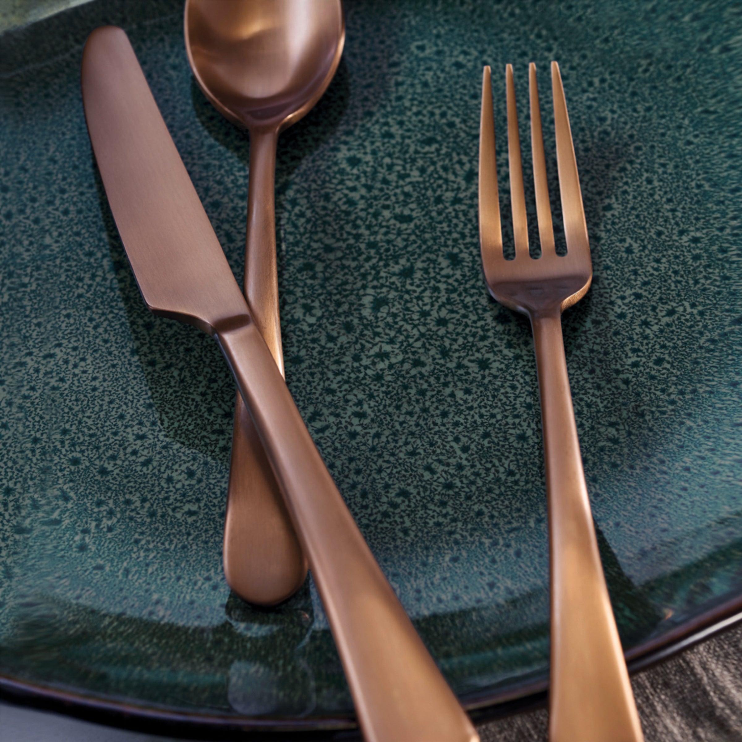 Lenox Premium Mirabella Copper Titanium Satin 20-Piece Flatware Set - Image 3