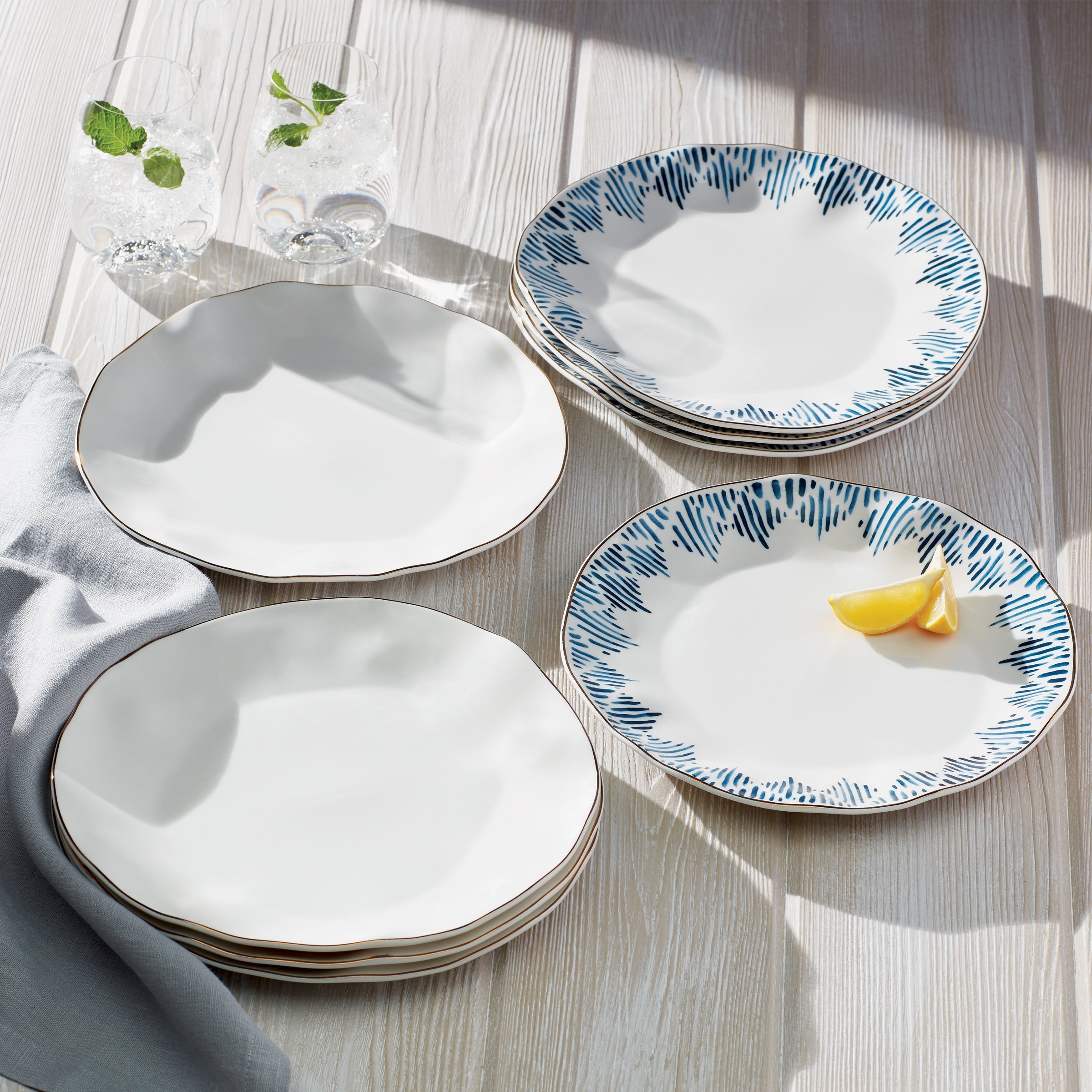 Lenox Premium Blue Bay White Dinner Plates, Set of 4 - Image 2