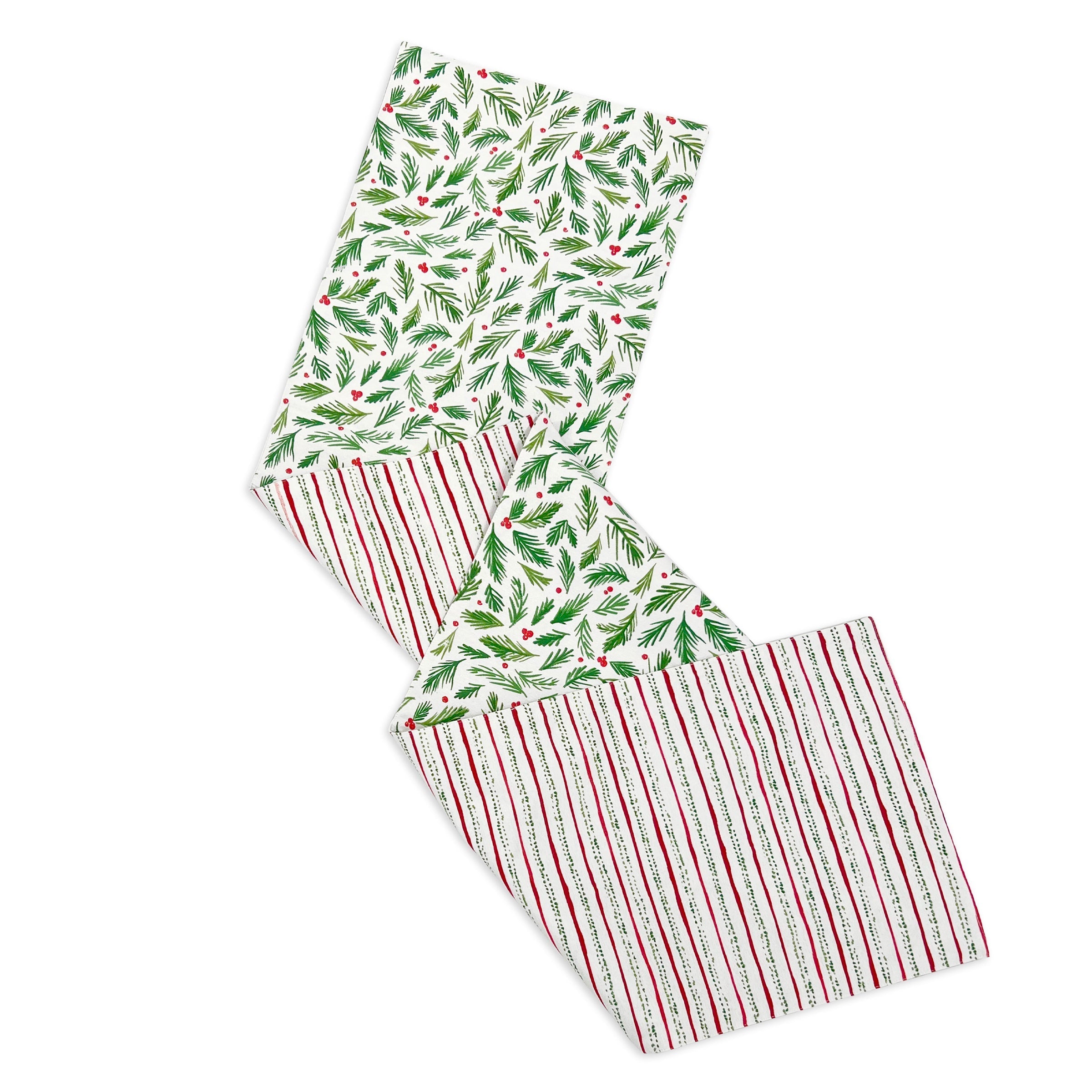 Lenox Premium Bayberry Merry & Bright Reversible Table Runner - Image 2