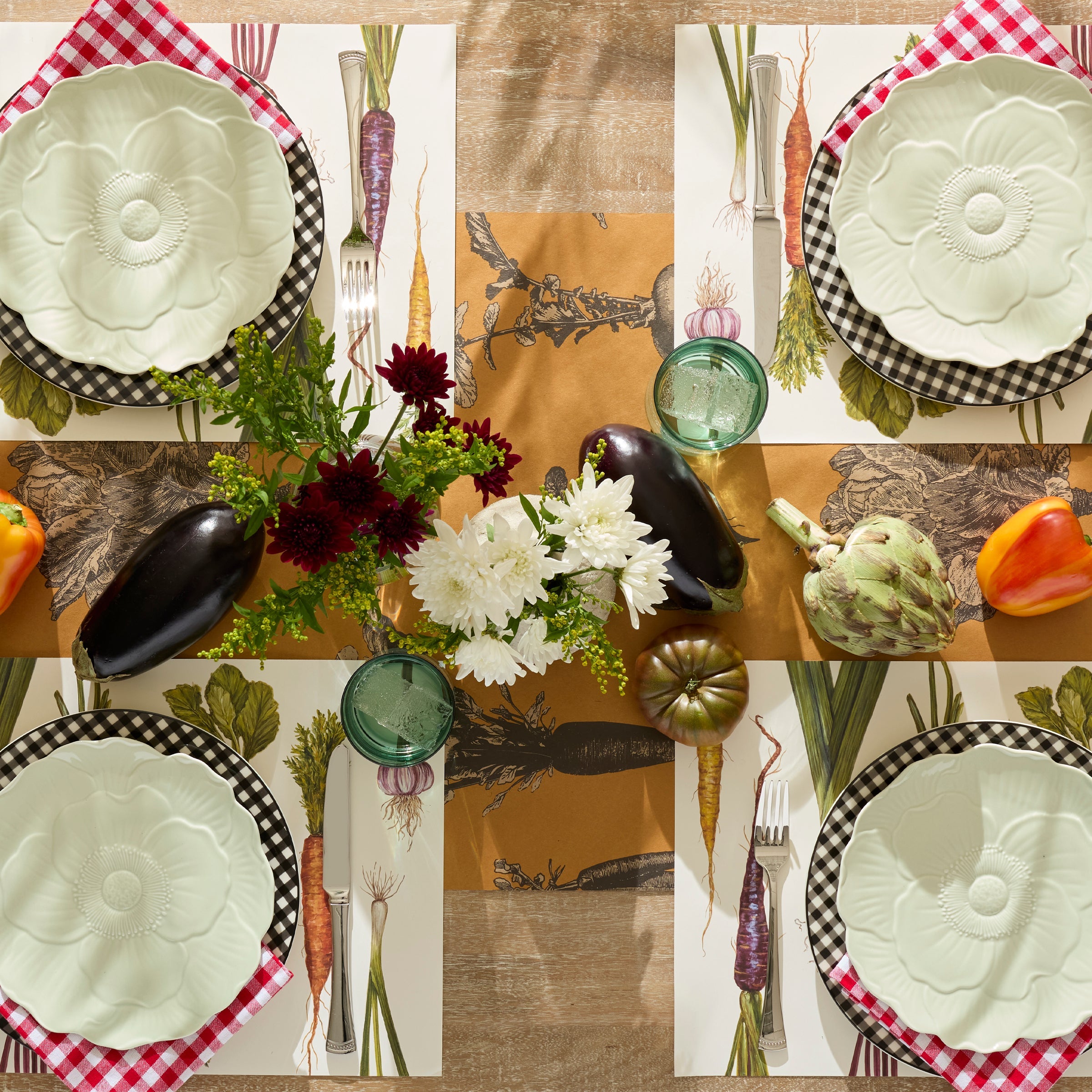 Lenox Premium Gingham Black Dinner Plates, Set of 4 - Image 4