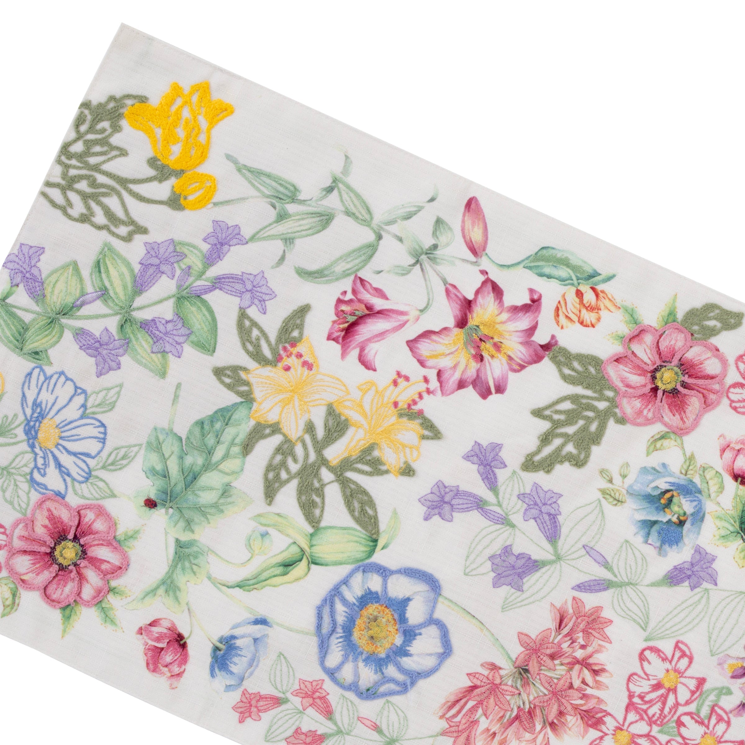 Lenox Premium Butterfly Meadow Garden Embroidered Centerpiece Table Runner - Image 4