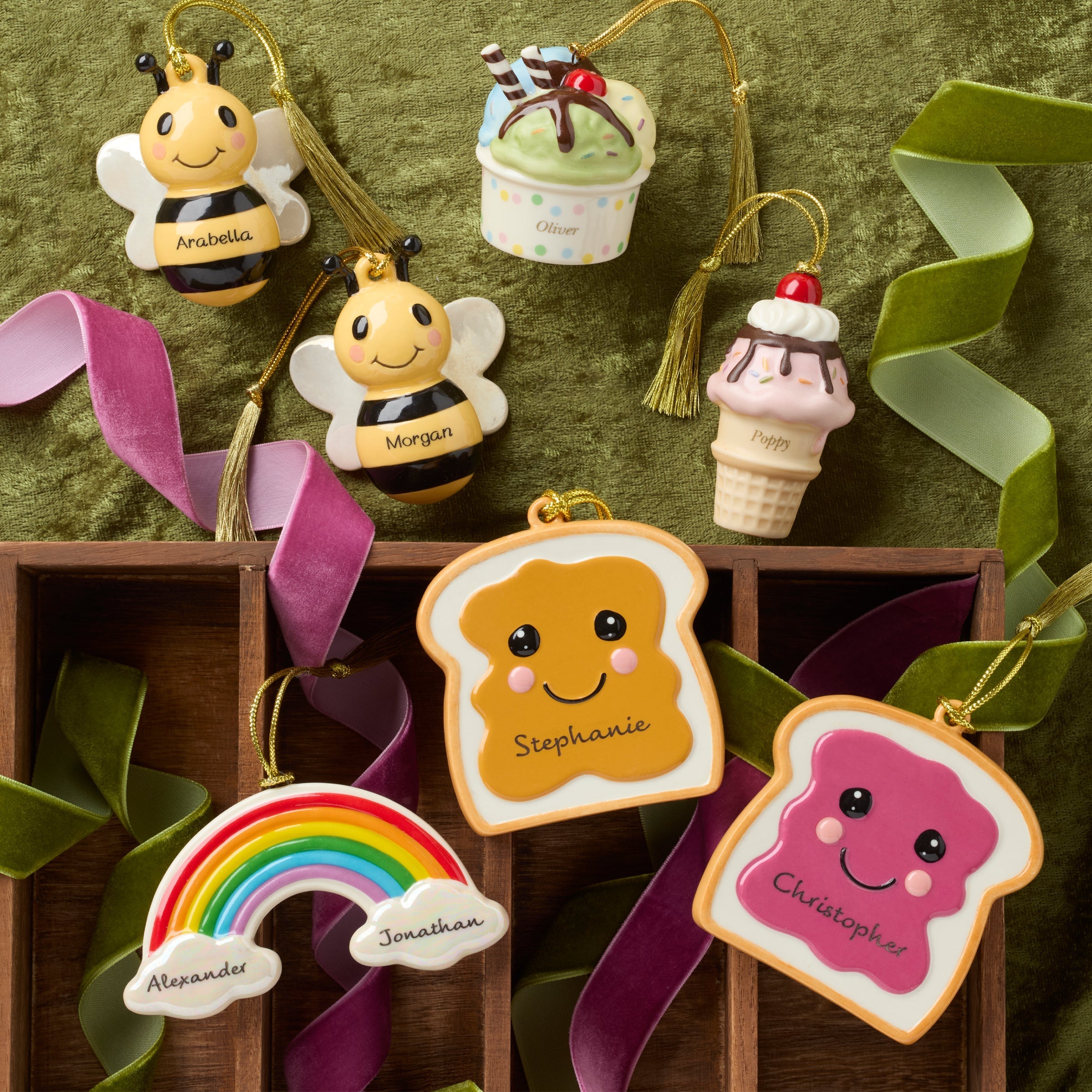 Lenox Premium Personalized Bees 2-Piece Ornament Set - Image 2