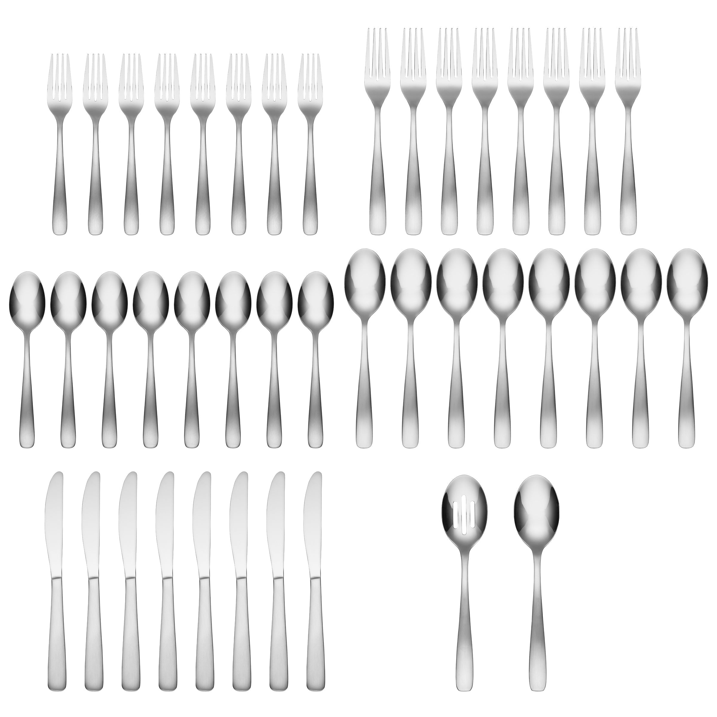 Lenox Premium Bourne Satin Mirror 42-Piece Flatware Set - Image 2