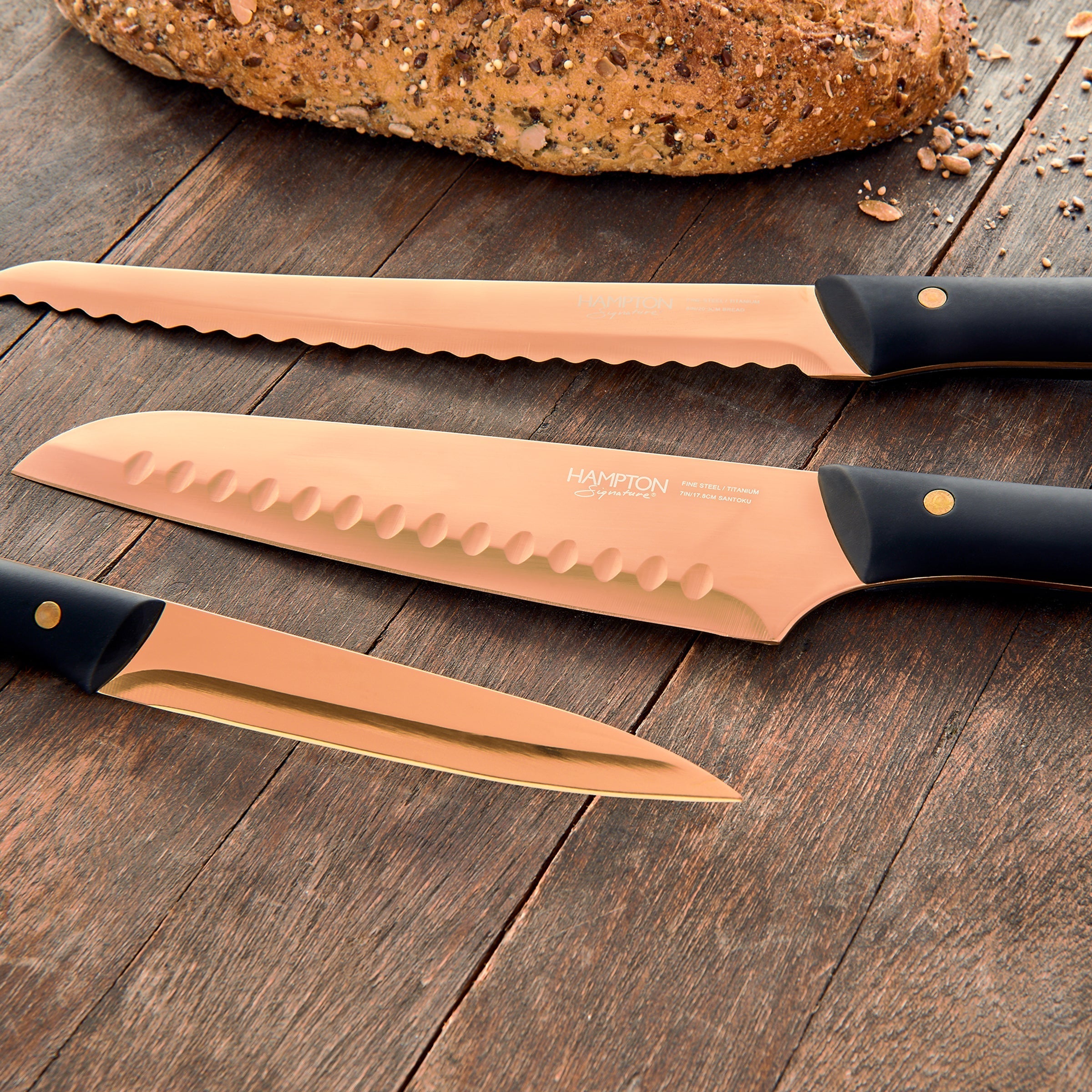 Lenox Premium Knight Copper 13-Piece Cutlery Block Set - Image 4