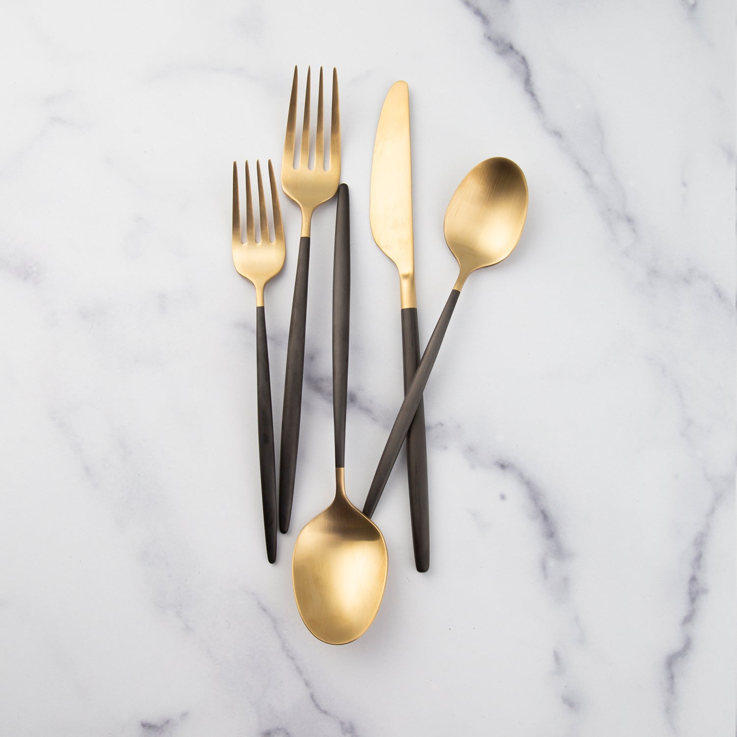 Lenox Premium Gaze Black Champagne Satin 20-Piece Flatware Set - Image 5