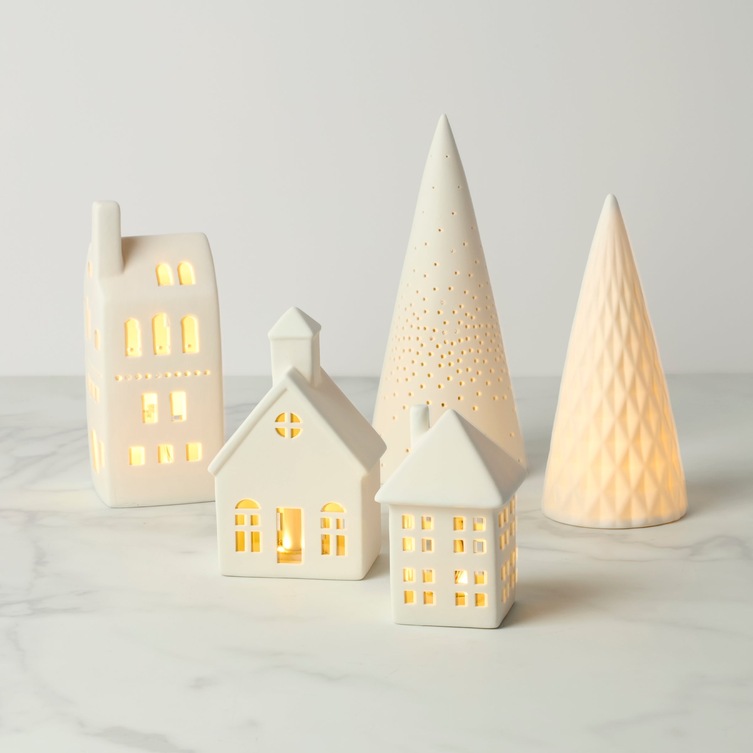 Lenox Premium Illuminated Modern Village 5-Piece Set