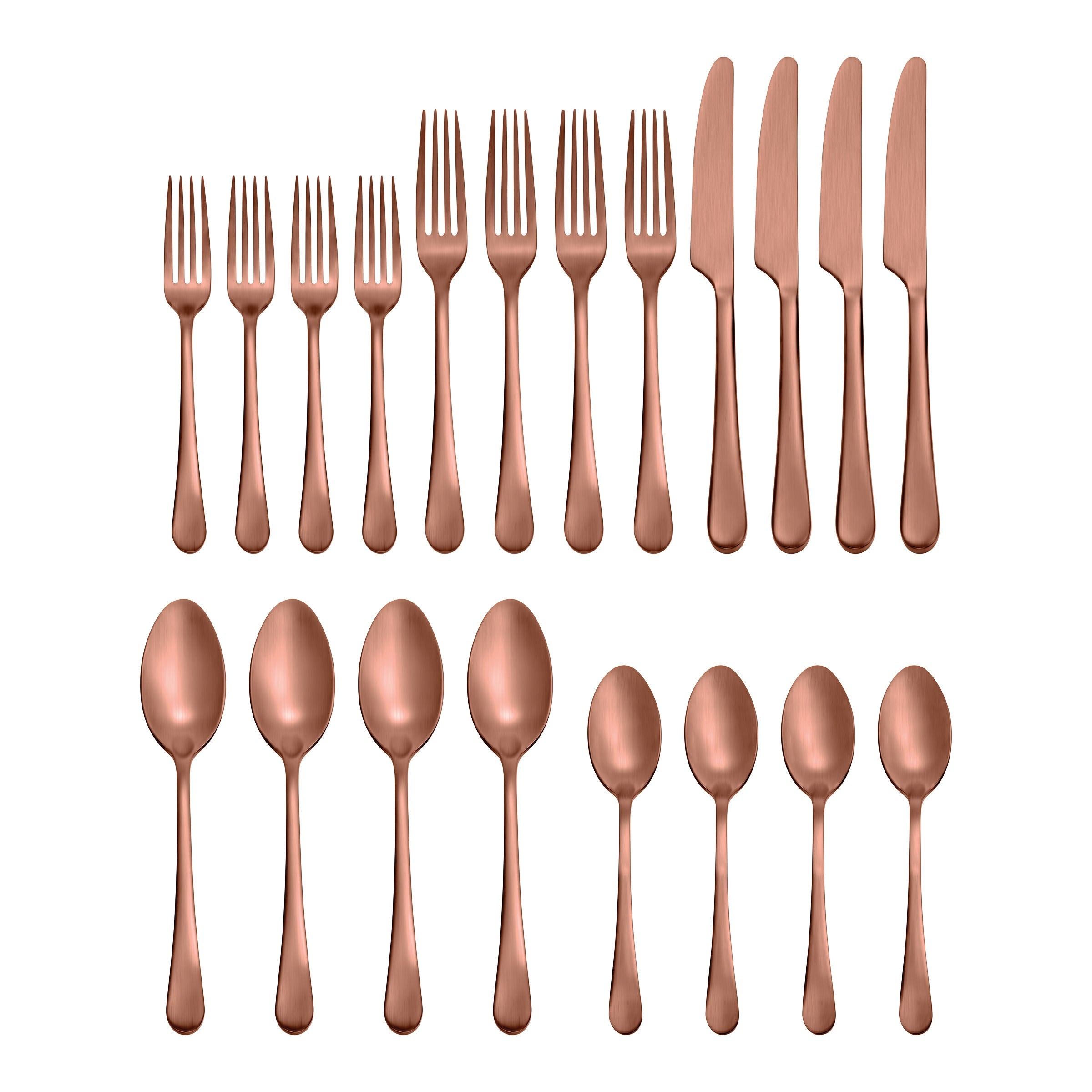 Lenox Premium Mirabella Copper Titanium Satin 20-Piece Flatware Set - Image 5