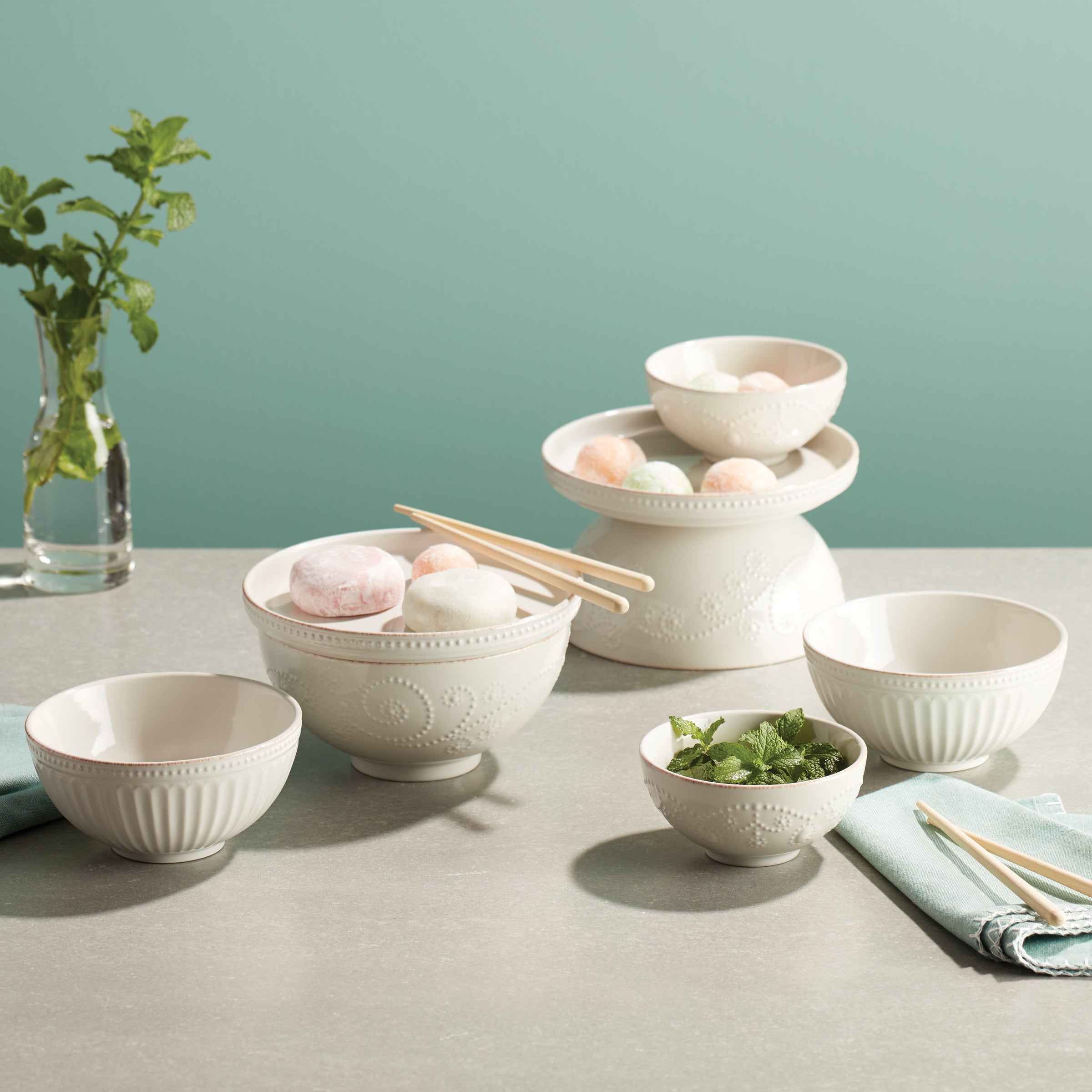 Lenox Premium French Perle Luna 8-Piece Nesting Dinnerware Set - Image 6