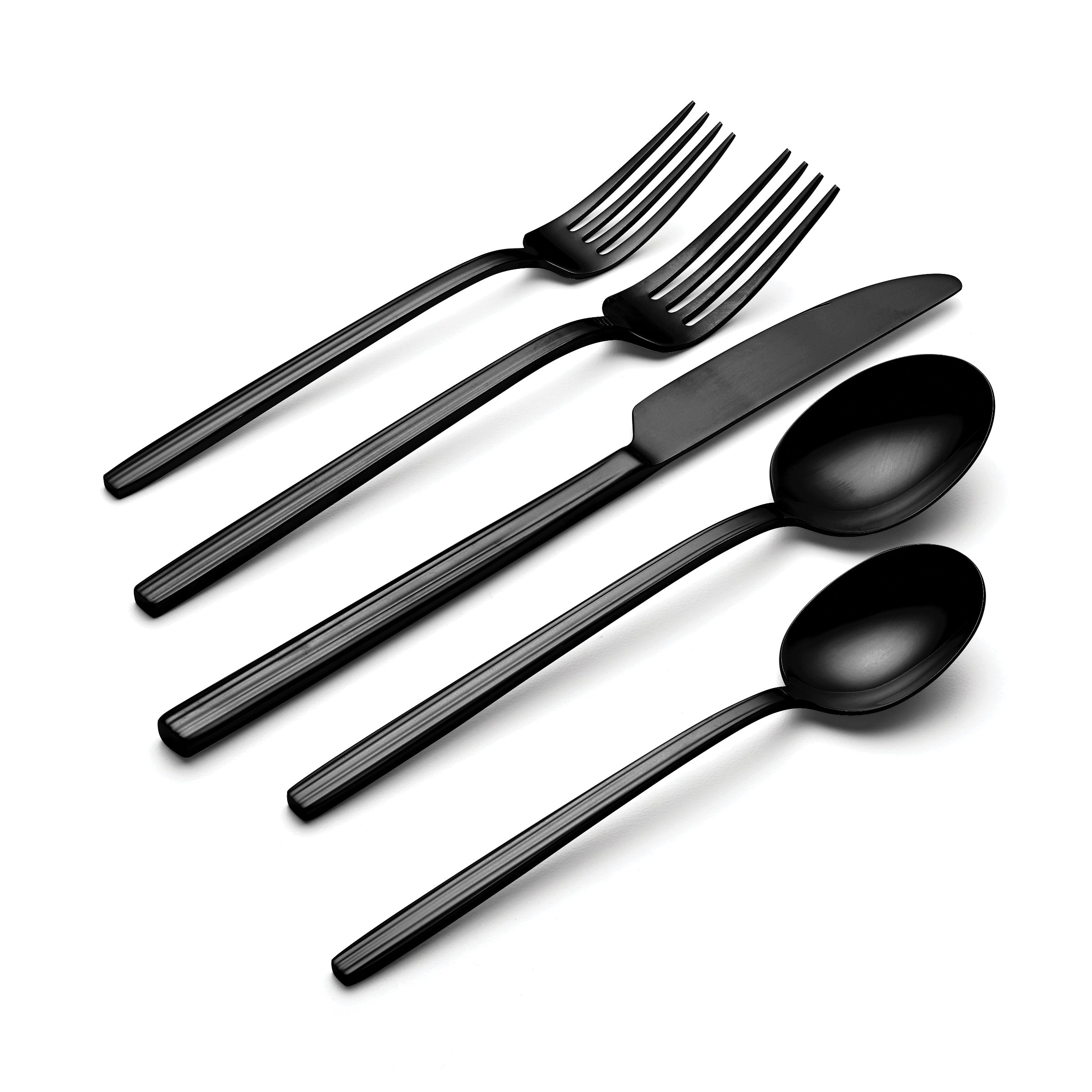 Lenox Premium Dean Black Satin 20-Piece Flatware Set - Image 3