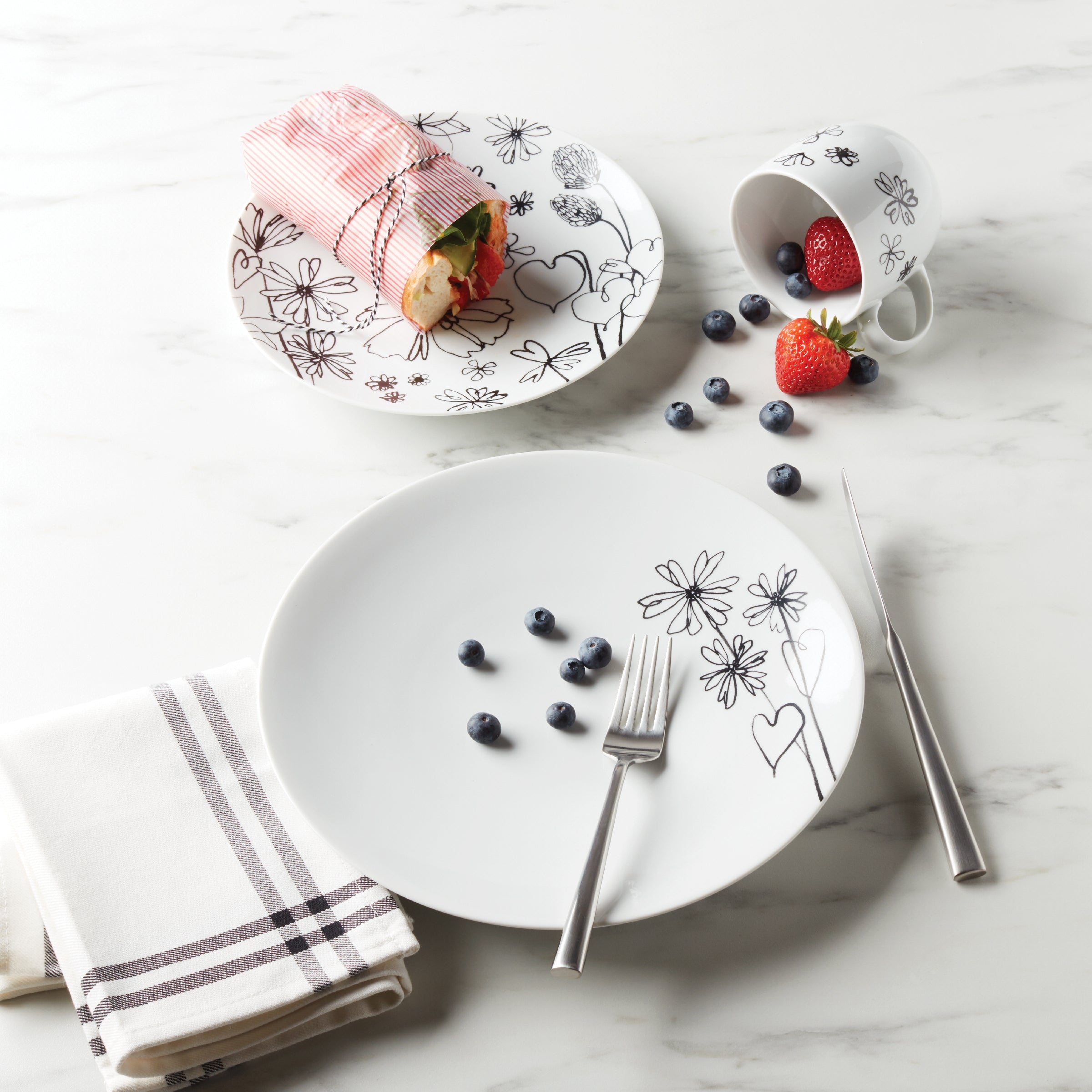 Lenox Premium Garden Doodle Accent Plates, Set of 4 - Image 2