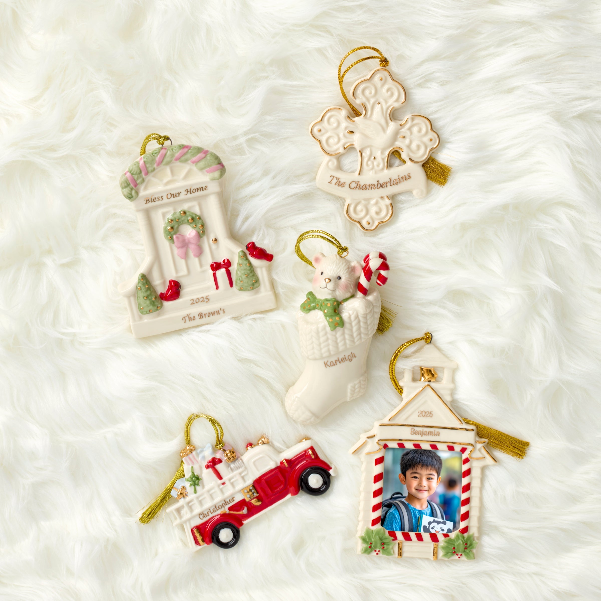 Lenox Premium Personalized My Family Cross Ornament - Image 2