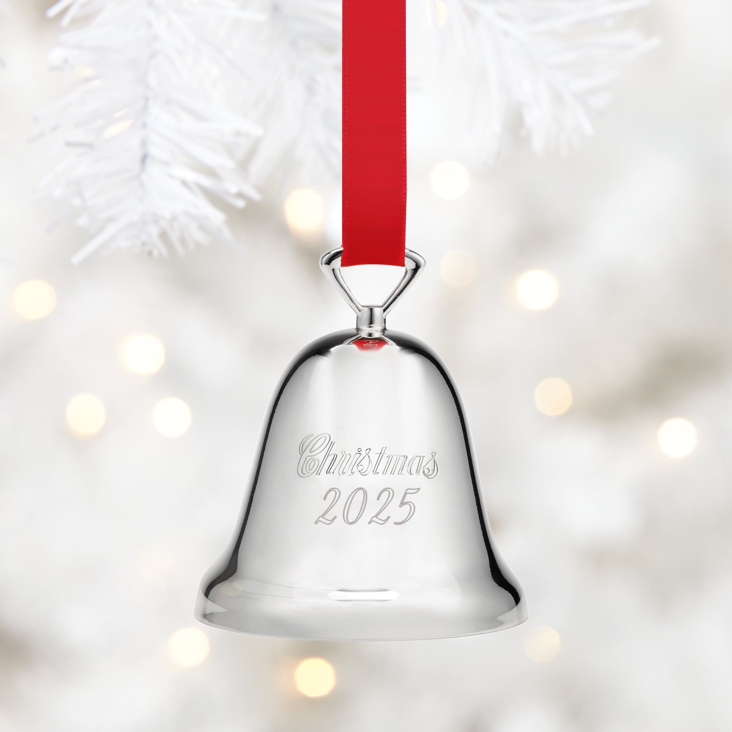 Lenox Premium 2026 Annual Christmas Bell Silverplate Ornament - Image 2