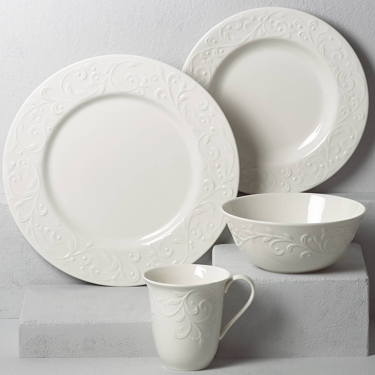 Lenox Premium Opal Innocence Carved 4-Piece Place Setting - Image 7